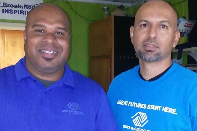 Michael with Antonio Reyes, Site Director, Boys & Girls Clubs of Tustin