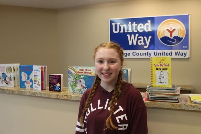 Young Local Philanthropist Donates More Than 1,000 Books To United Way
