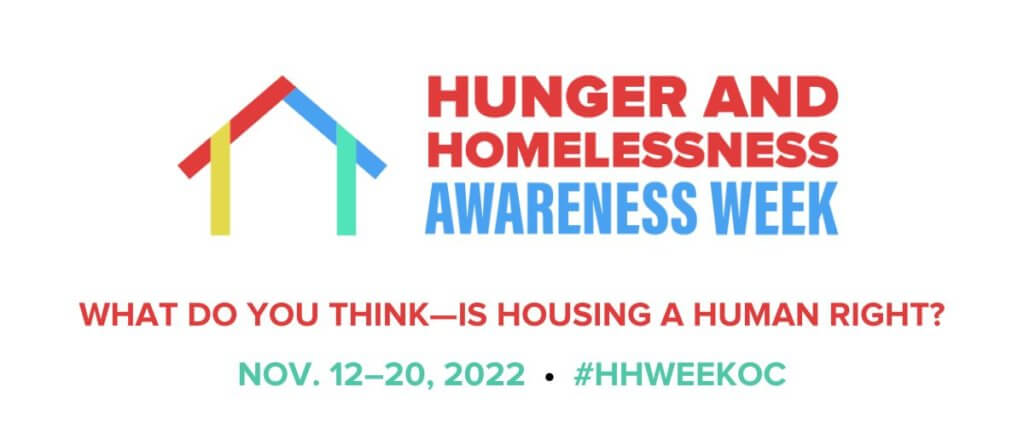 Hunger and Homelessness Awareness Week graphic