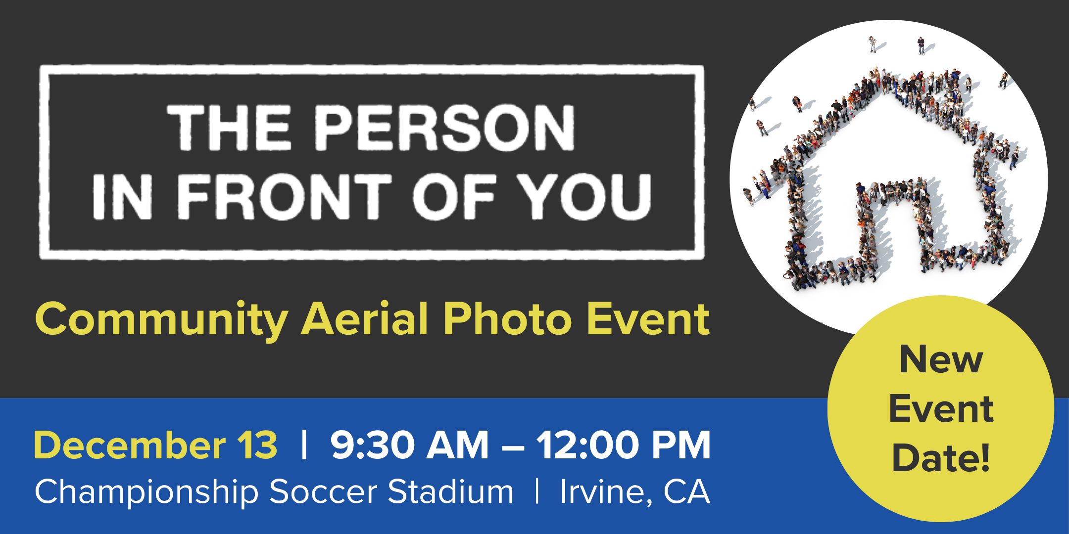 The Person in Front of You Community Aerial Photo event