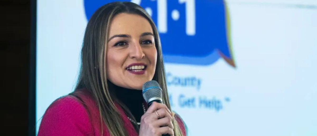 Elizabeth Andrade, Executive Director of 211OC, Orange County United Way. speaks during the groups inaugural “The Pulse of Orange County: Data-Driven Solutions for Better Care Coordination” event in Costa Mesa, CA on Tuesday, Feb. 11, 2025. (Photo by Paul Bersebach, Orange County Register/SCNG)