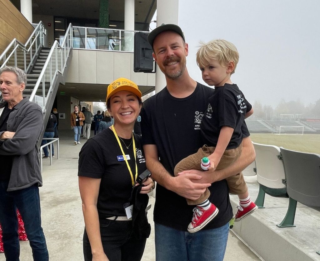 arah Heath, Associate Director of Narrative Strategy and Public Engagement, United to End Homelessness with Trevor Girard, Orange County-based artist and designer.