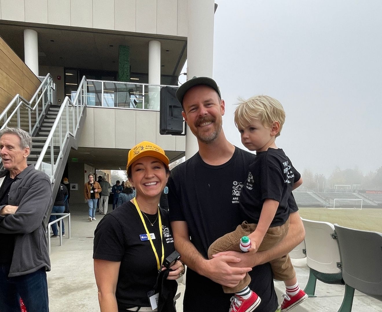 arah Heath, Associate Director of Narrative Strategy and Public Engagement, United to End Homelessness with artist Trevor