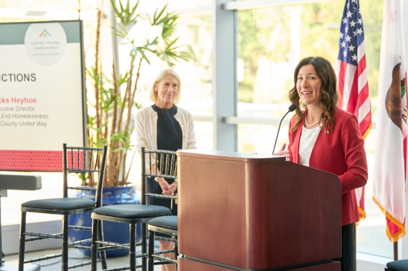 United to End Homelessness executive speaking on housing policy