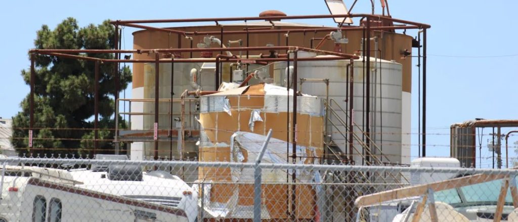The tank at GKN Aerospace in Garden Grove that caused a hazmat incident. Credit: ANGELINA HICKS, Voice of OC